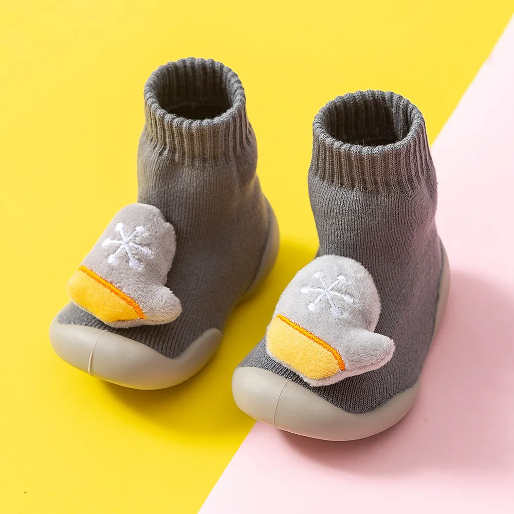 Осенняя длинная нескользящая обувь для младенцев Hao Baby 2022 в Корейском стиле с мультяшным