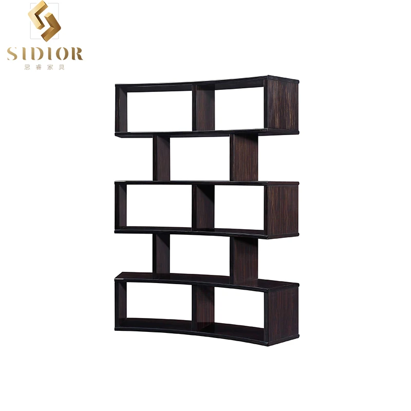 Modern Style Bedroom Bookcase Luxury Wood Living Room Office Bookshelf