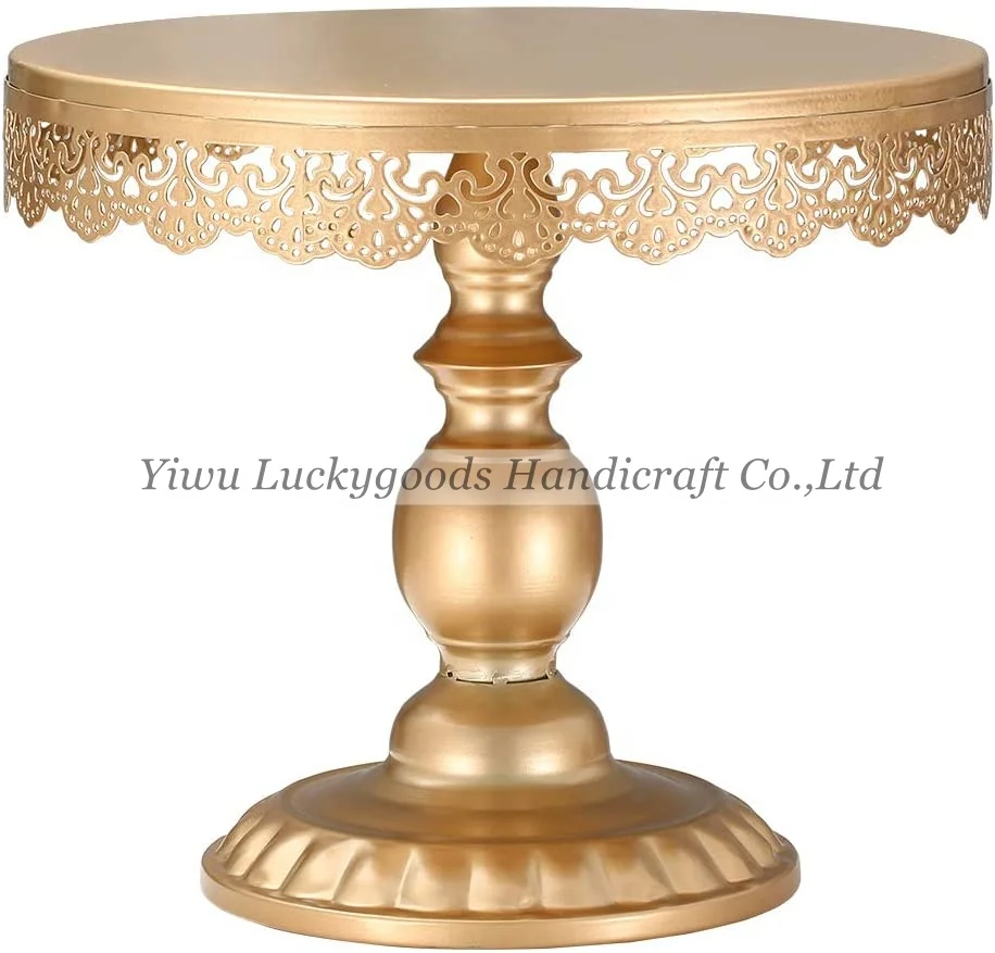 DGJ210624-4 Set of 6 Pieces Metal Cake Stands Gold Cupcake Stands Candy Display Plate Serving Tower for Wedding Party Decoration
