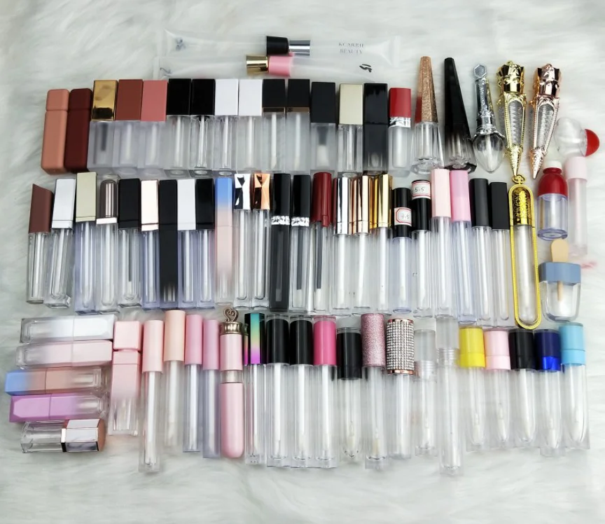 
6ML 8ML 10ML Empty Lipgloss Container Plastic Cuboid Lipgloss Tube Cosmetic Packaging Liquid Lipstick Tube 