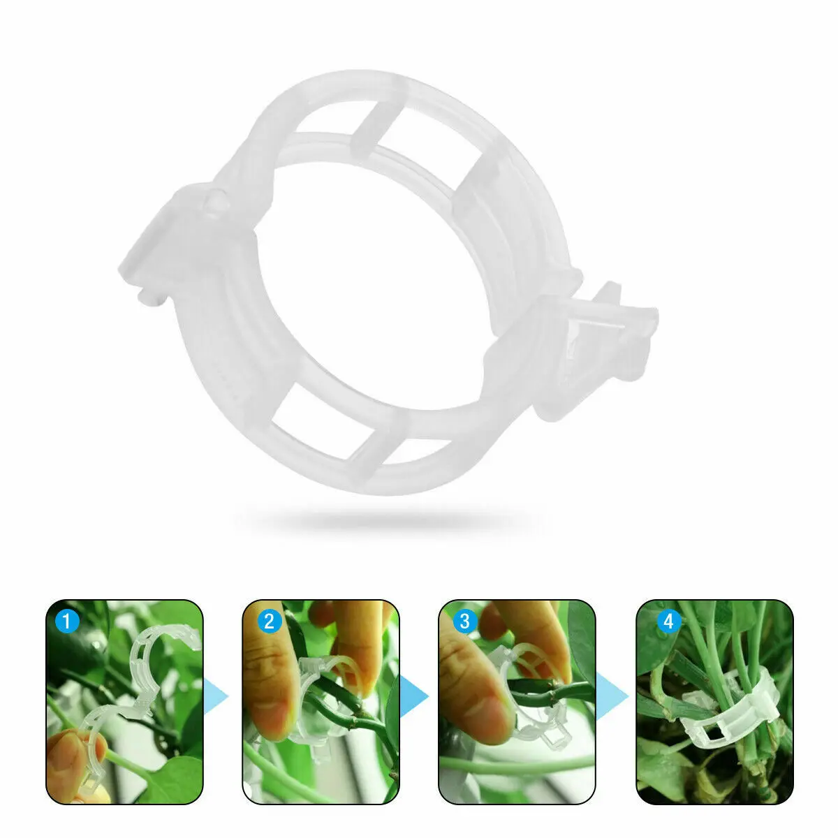 50PCS/Bag Pack Plant Support Clip Useful Tomato Veggie Garden Trellis Twine Greenhouse