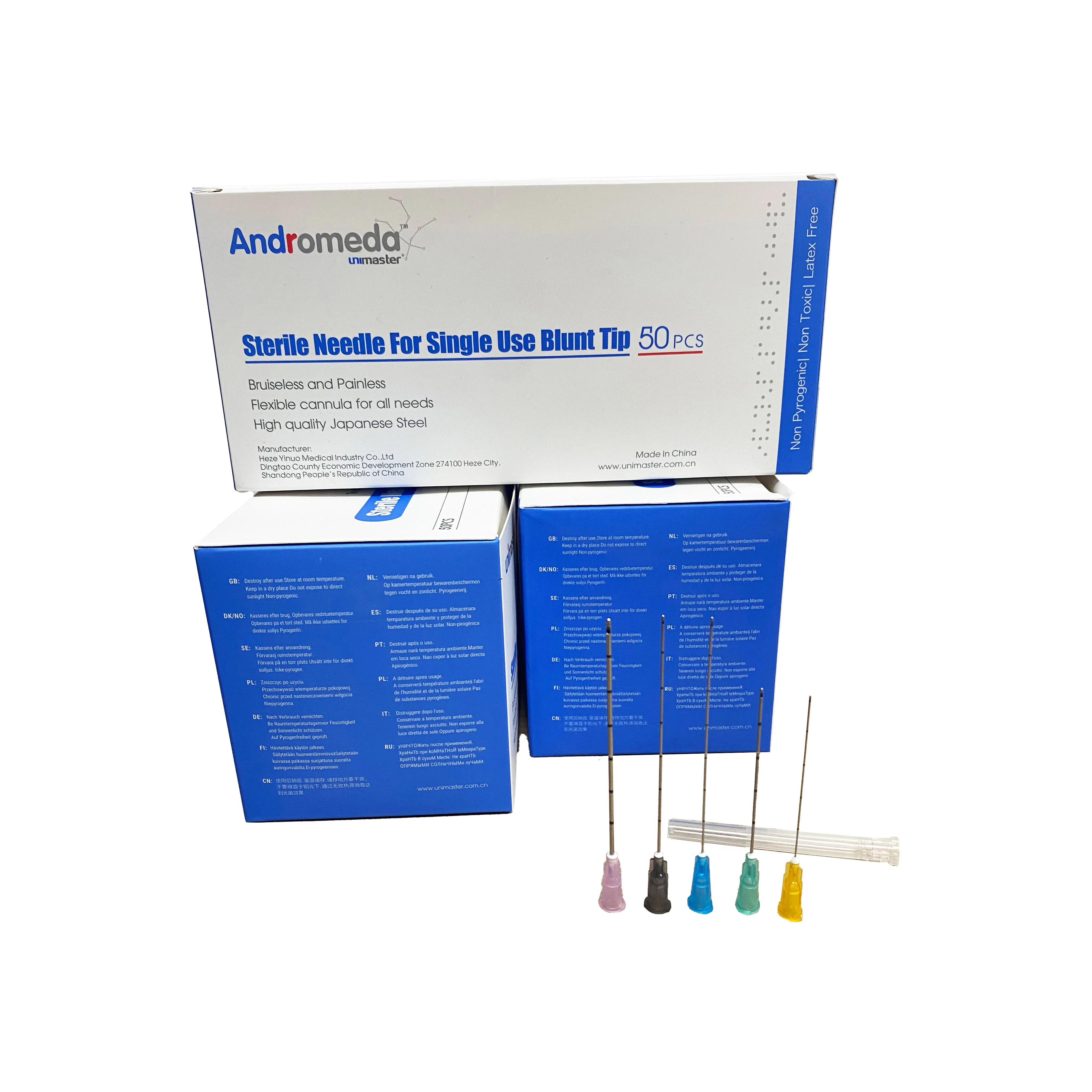 UNIMASTER Manufacturer Fine Micro Cannula 18g 21g 22g 23g 25g 27g 30g Mesotherapy Needle Blunt Tip Needle For Dermal Filler