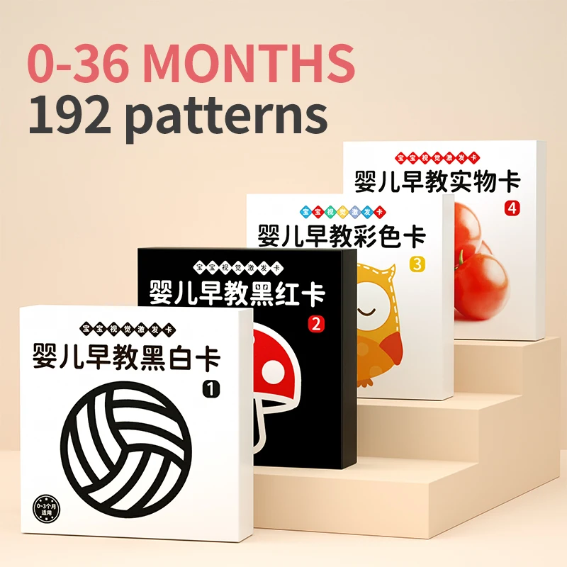 montessori sensory toys black white visual stimulus learning activity card for baby