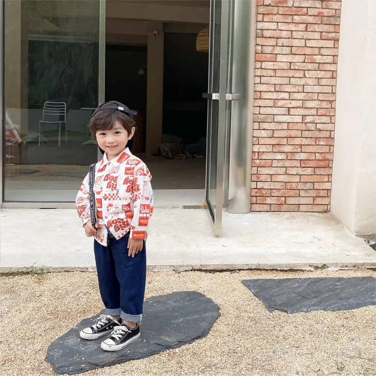2022 summer new style clothes for children long sleeve kids t shirts 100%cotton boys polo shirts