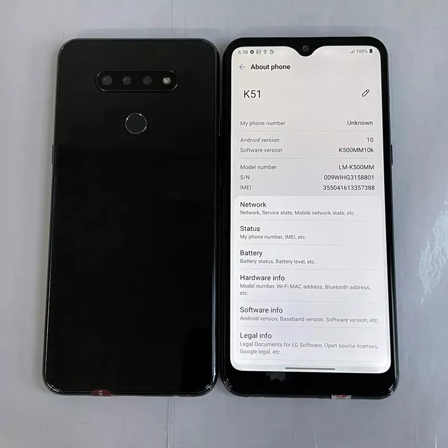 Original Mobile Phones use for LG K51 64GB  Unlocked Smartphone Celulares Baratos Usados for LG K33 K51 V60 G7