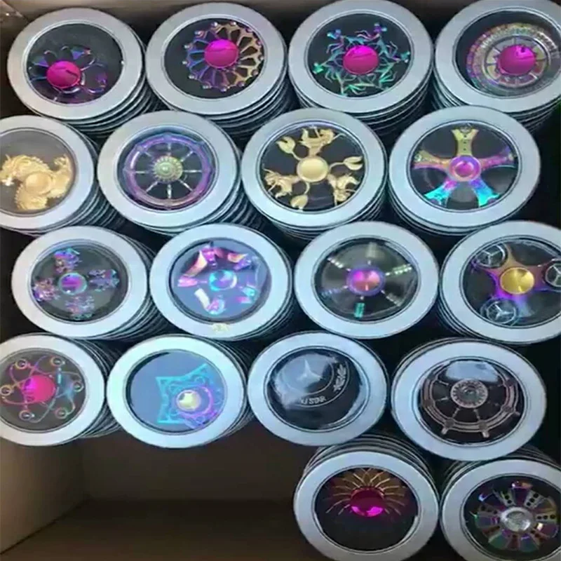 90mm*20mm Iron Packing Box Hand Spinner Packaging Box Round Metal Tin Box For Fidget Spinner