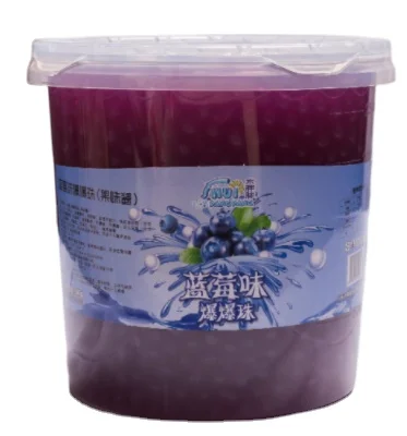 3KG Ready To Eat Blueberry Popping boba Bursting Pearls For Bubble Tea
