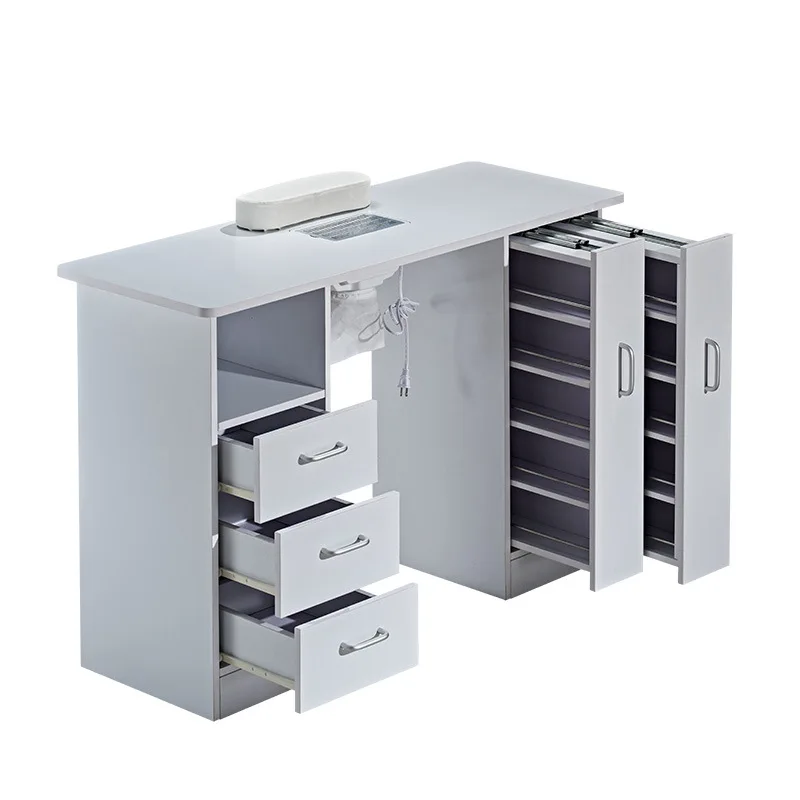 Modern Nail Station Furniture Nail Salon Manicure Table With dust collector fan