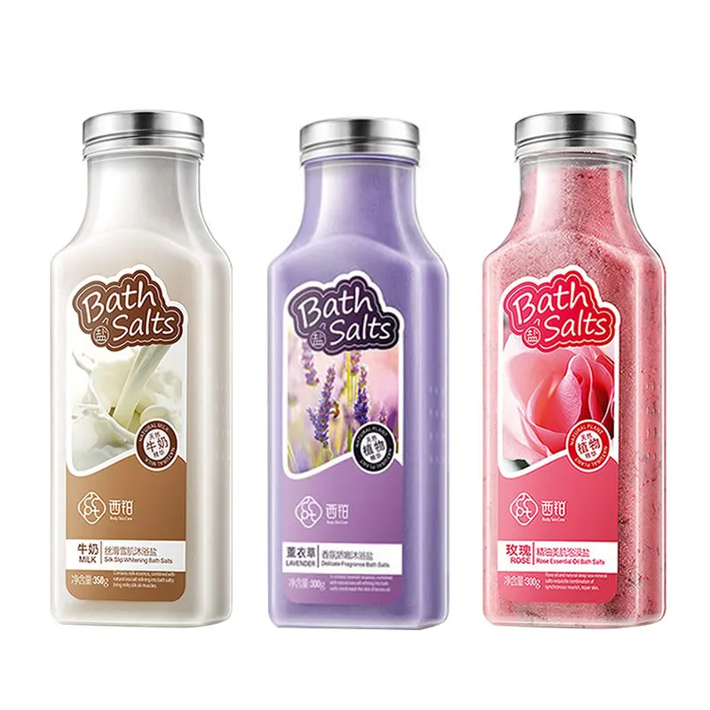 
Custom Private Label Exfoliating Moisturizing Whitening Spa Milk Salt Washing Body Shower Gel , Soak Spa Bath Scrub 