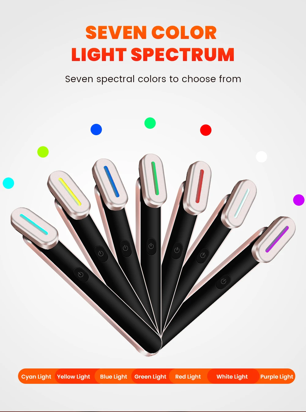 4-in-1 Facial Wand Red Light Therapy Face Massager Microcurrent Facial Care Device