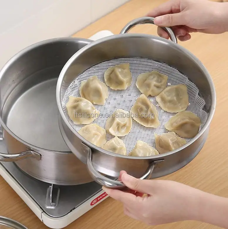 Silicone Steamer Mats Non Stick High Temperature Resistant Dehydrator Reusable Kitchen Accessories Baking Mesh Sheets Pad Mat