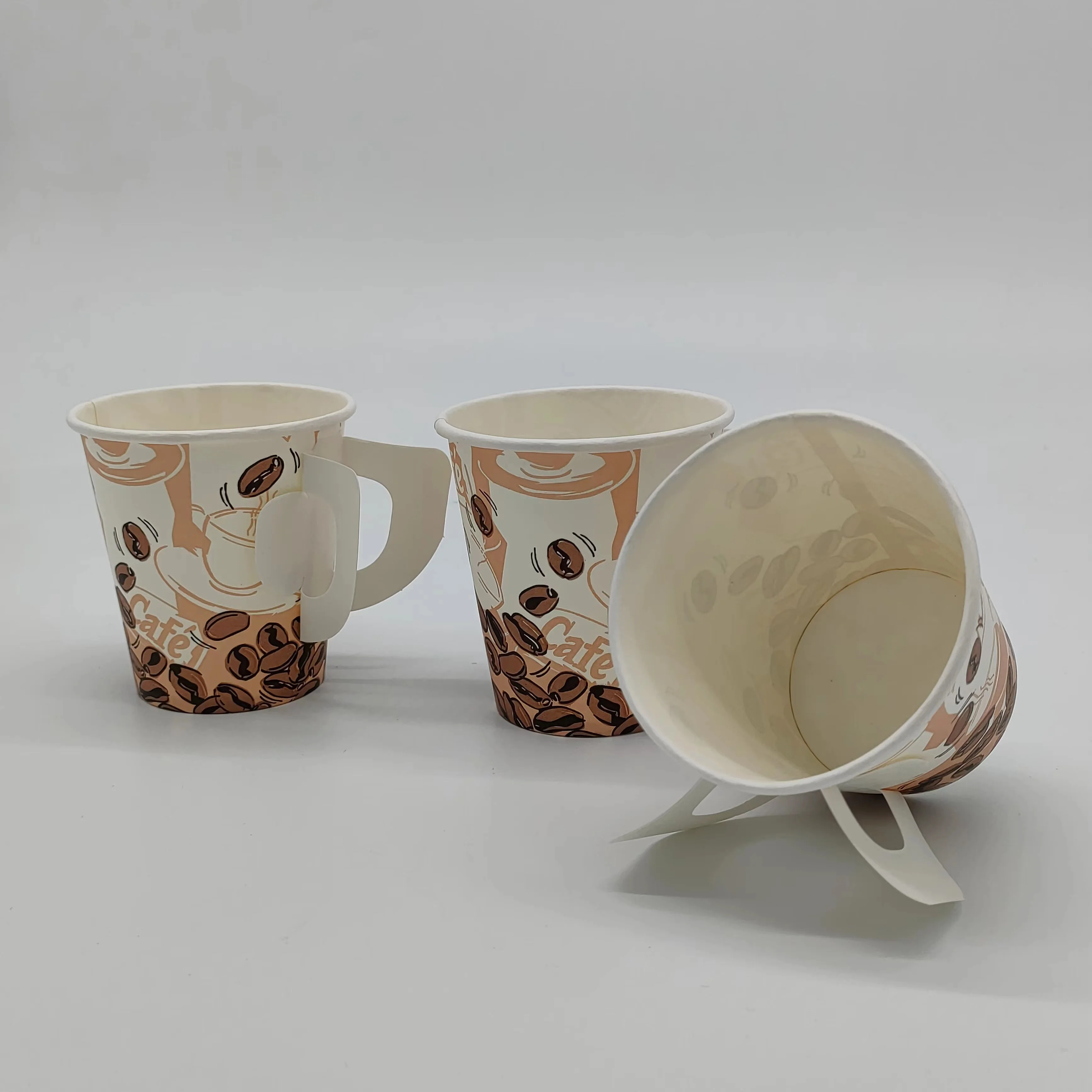 Corrugated Vasos Desechables Coffee Carrier Hot Selling Kraft Paper Coffee Cup Printed Paper Cup With Lid