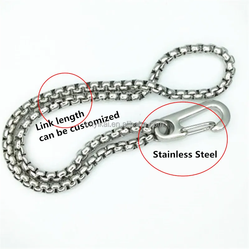 Hot Sale Stainless Steel Hook and Chain Fits All Backpacks or Rockpunk Hook Pants Waist