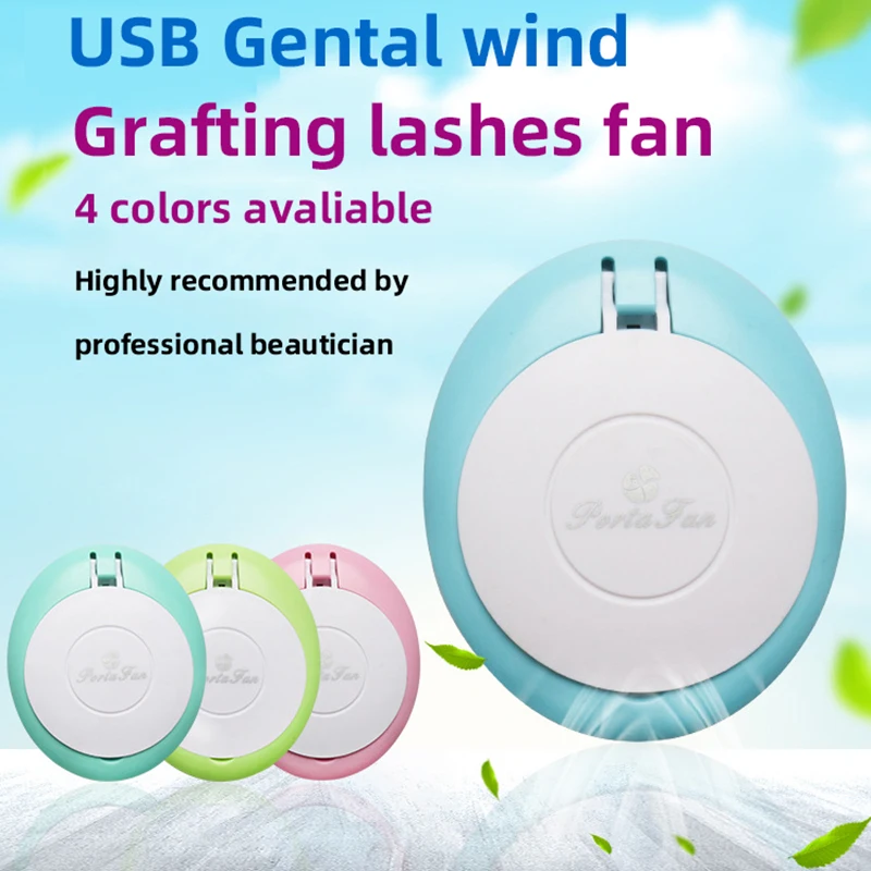 FX-T51 фен для ресниц с зеркалом маленькие вентиляторы маникюра USB-зарядное устройство ручной мини-вентилятор