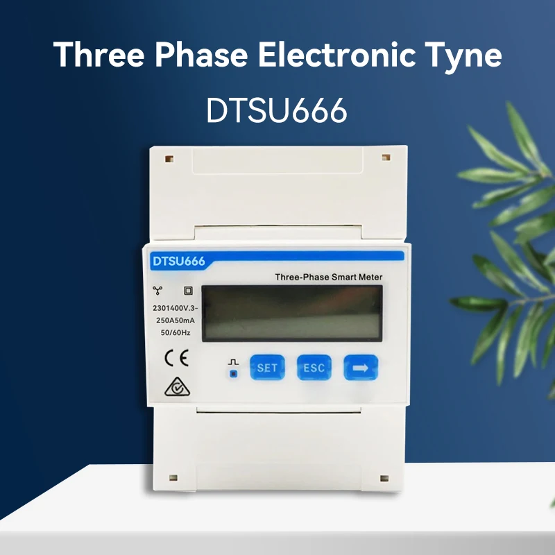 Low Power Consumption Three Phase 100A DTSU666 Smart Electric Meter Smart Power Sensor