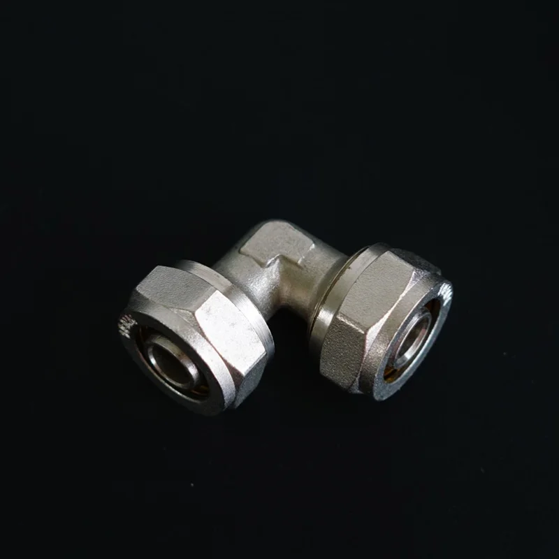 multilayer pex pipe fitting brass  32mm silver colour reduce elbow brass gas fittings 16mm 20mm