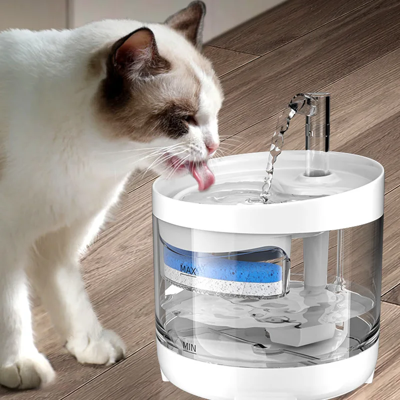 Pet Fountain 1.6L Automatic Cat Water Fountain Replacement Filters Faucet Kit Dog Water Dispenser for Cats Dogs Multiple Pets