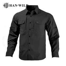 HAN WILD уличная быстросохнущая рубашка тактическая футболка с длинными рукавами Осенняя Легкая рубашка