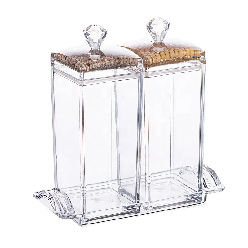 
5832LS2 1800ML 2Pcs:Hot Selling Food Grade Acrylic Tank Cereals Storage Jars Sealing Food Preservation Plastic Bottles 