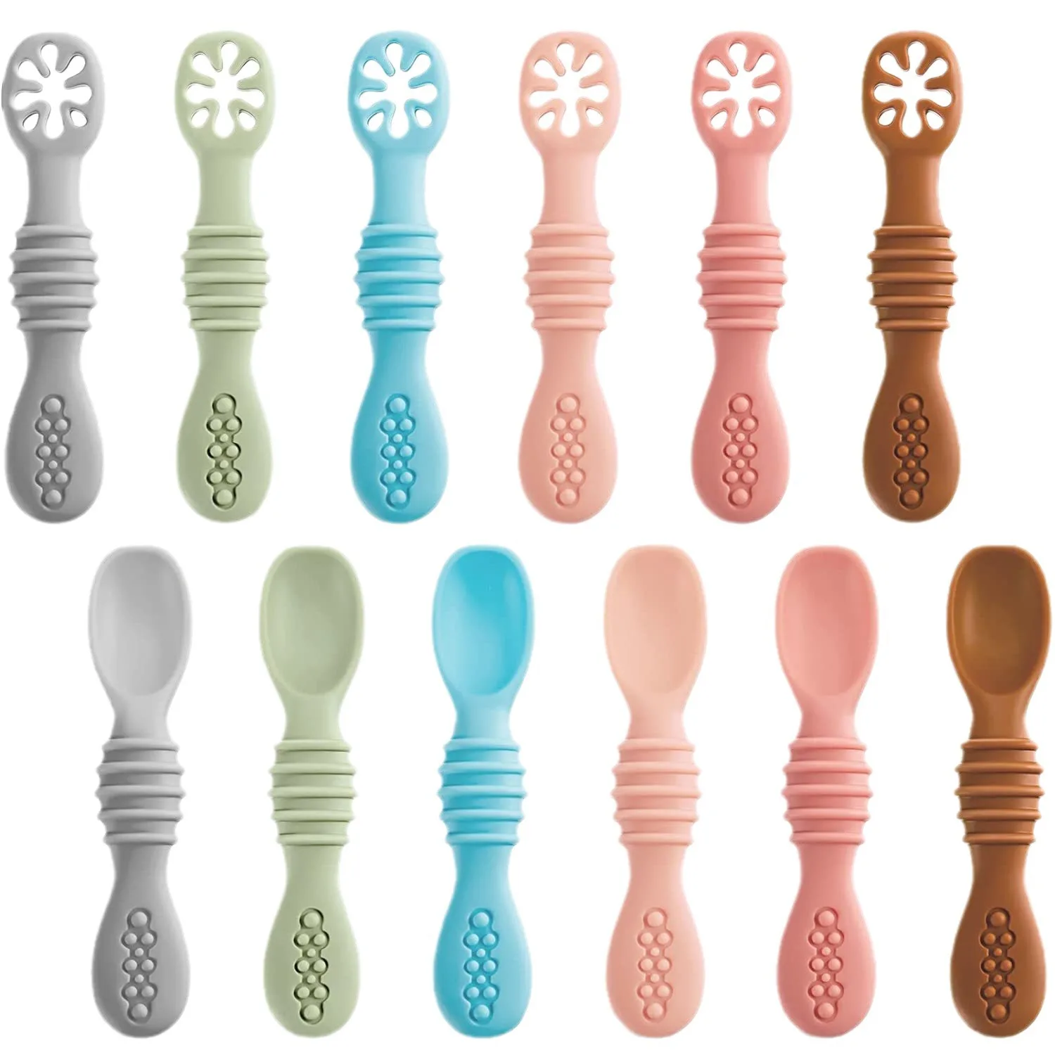 High quality silicone feeding spoon newborn silicone spoons food grade silicone spoon