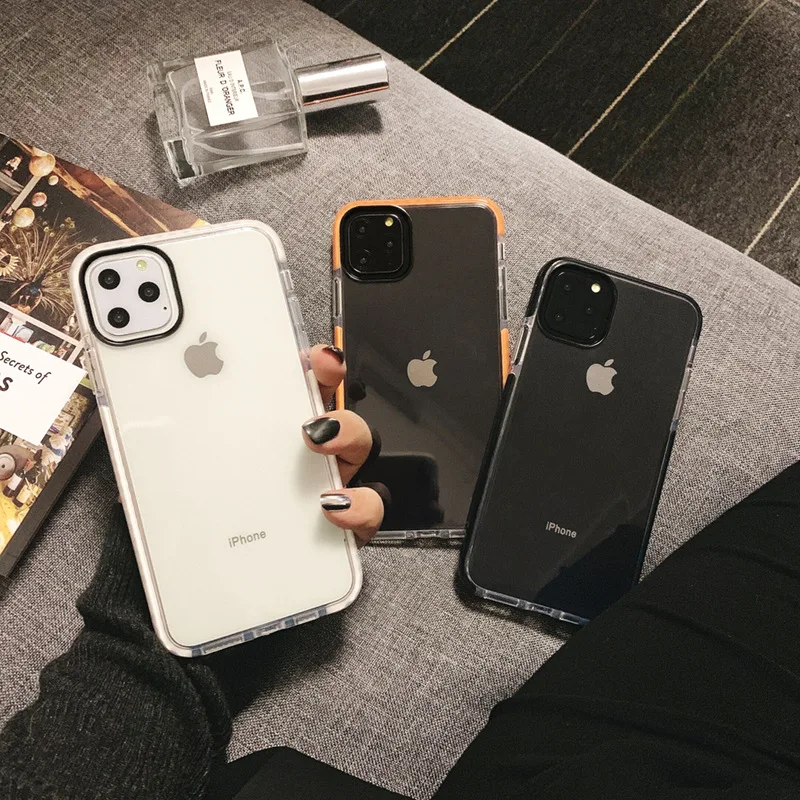 
Ultra Thin Tpu phone cover for iphone 12 max Anti-knock Soft Transparent Clear Phone Case Shockproof Soft Cases For iPhone 11 