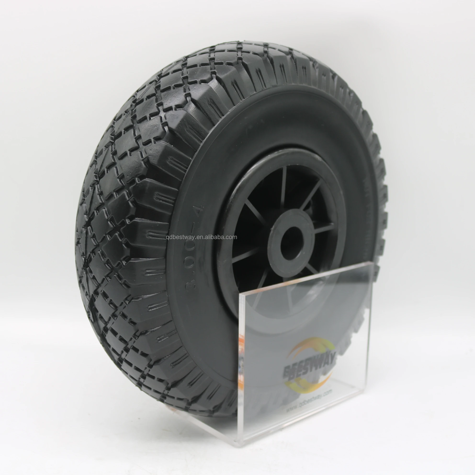 4.00-4 pneumatic wheel, solid pu foam tyre plastic wheel and puncture proof tyre