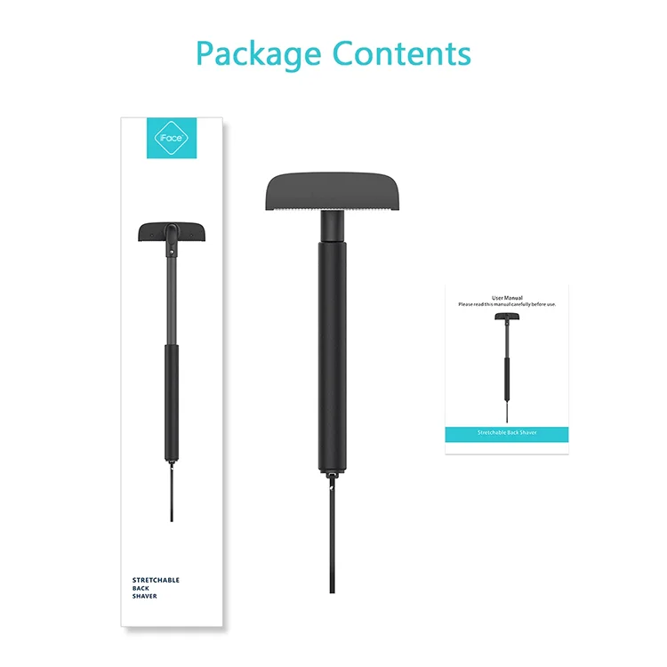 Factory Wholesale blade Back Shaver Stretchable Back Razors for man/men Adjustable Back Hair Shaver