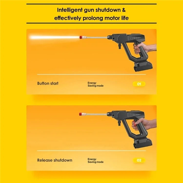 New Product Black Portable Cordless High Pressure For Car Washer Wash Gun