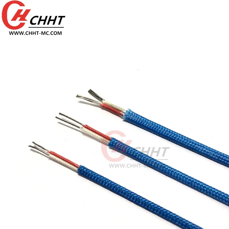 2*7*0.3mm K-type thermocouple high temperature glass fiber compensating wire extension wire