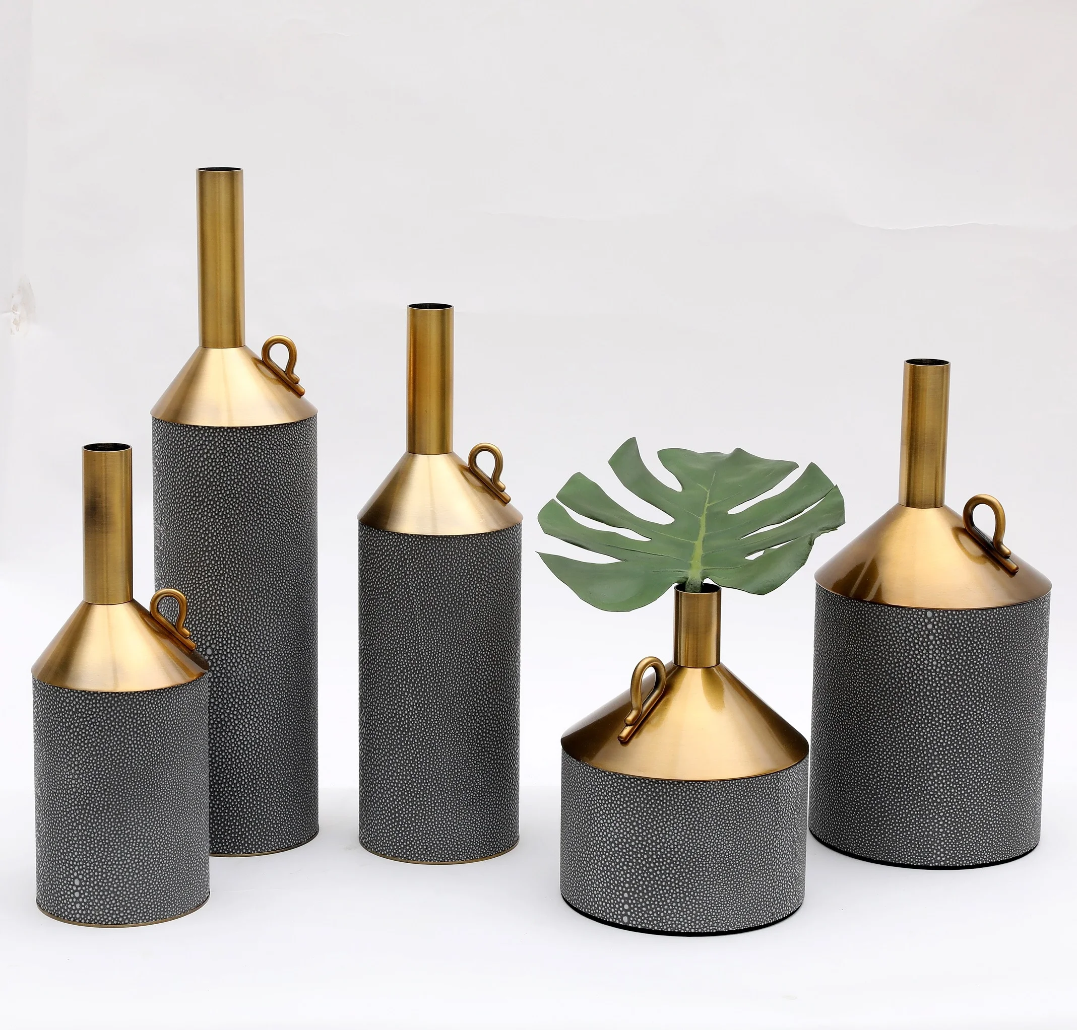 Flower Vase stainless steel Brass Creative Living Room Dried Flower Home Decoration Vase (1600450742757)