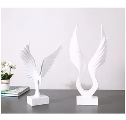 Nordic American Decoration Resin Gift Simple Angel Wing Decoration Resin Music Model Room Cabinet Statue Figurines Crafts