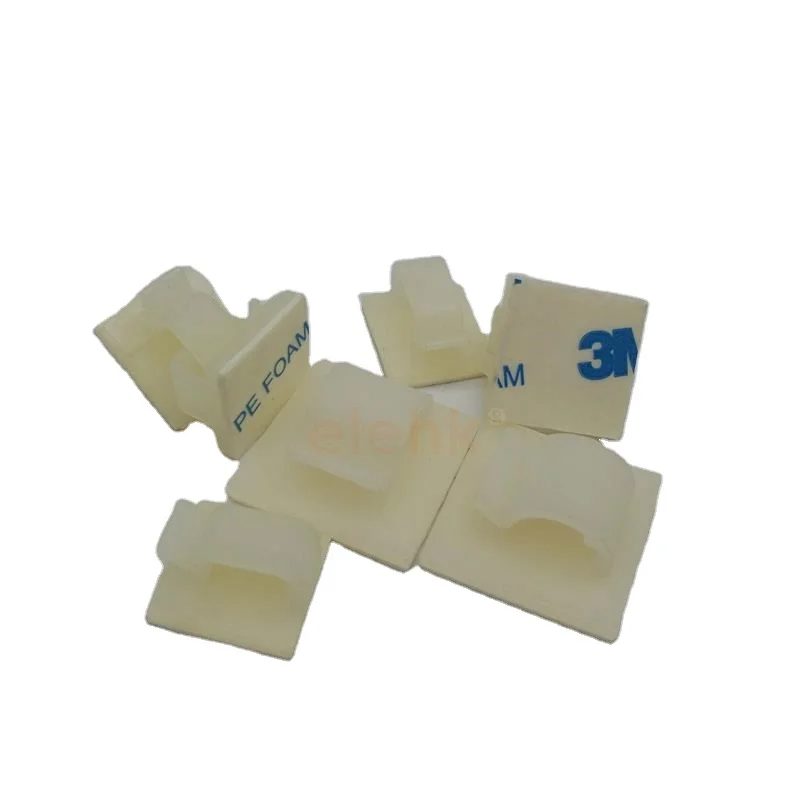 Cable Holder Clip Square Car Wire Cord Wall Pictures Plastic Clamps Pipe Clamp Cilp Fastener Circle With Nail Kit