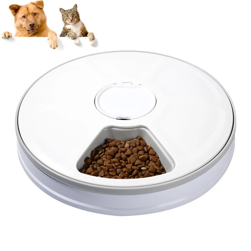 Manufacture Wholesale 6 Meal slow feeder dog bowls smart Automatic pet food dispenser pet bowls feeders
