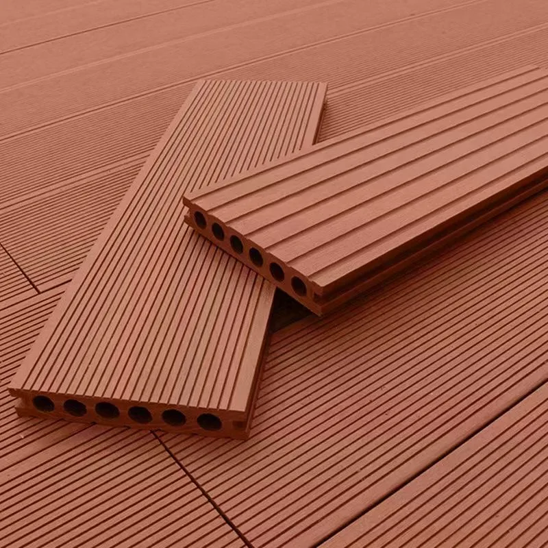 Hard Wearing Waterproof Outdoor Terrace Exterior Wood Plastic Composite Flooring PE WPC Outdoor Hollow Decking For Garden