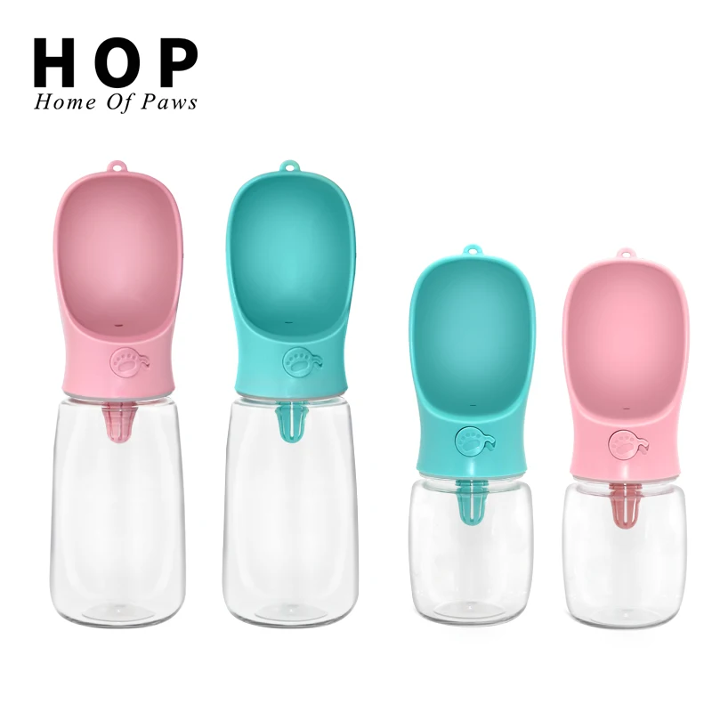 Оптовая продажа, низкий минимальный объем заказа, портативная пластиковая бутылка для питьевой воды для домашних животных и собак