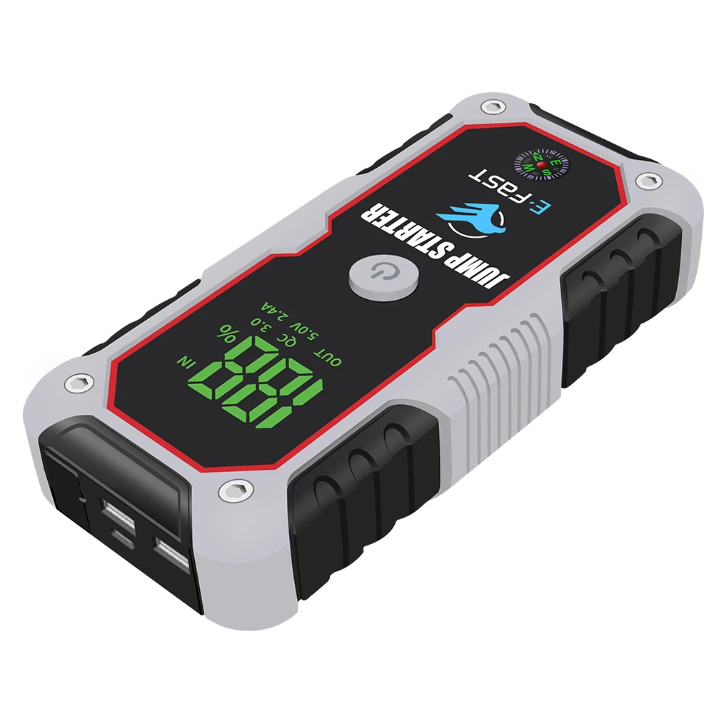 E-FAST multifunctional 12v Car Battery Jump Starter Booster Power Bank Pack jump starter with LED for Gasoline diesel vehicles