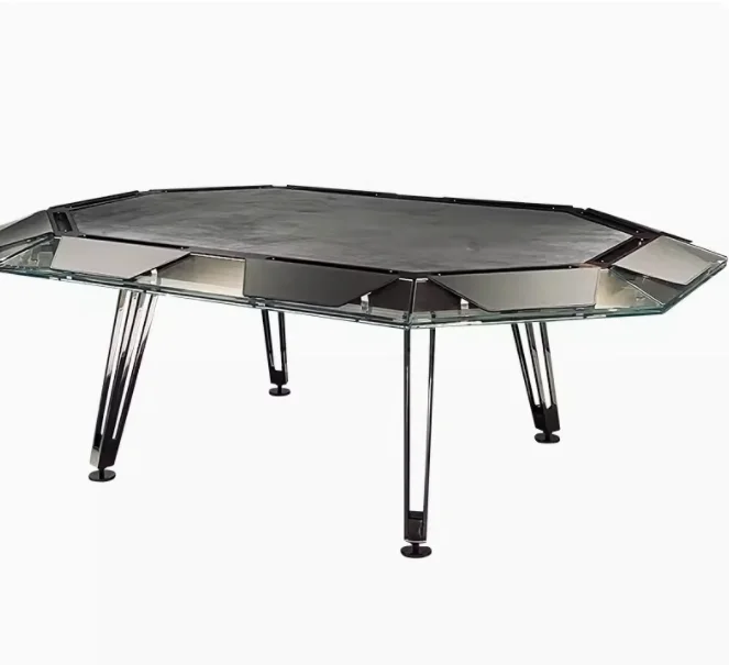 Luxury multiplayer game glass poker table