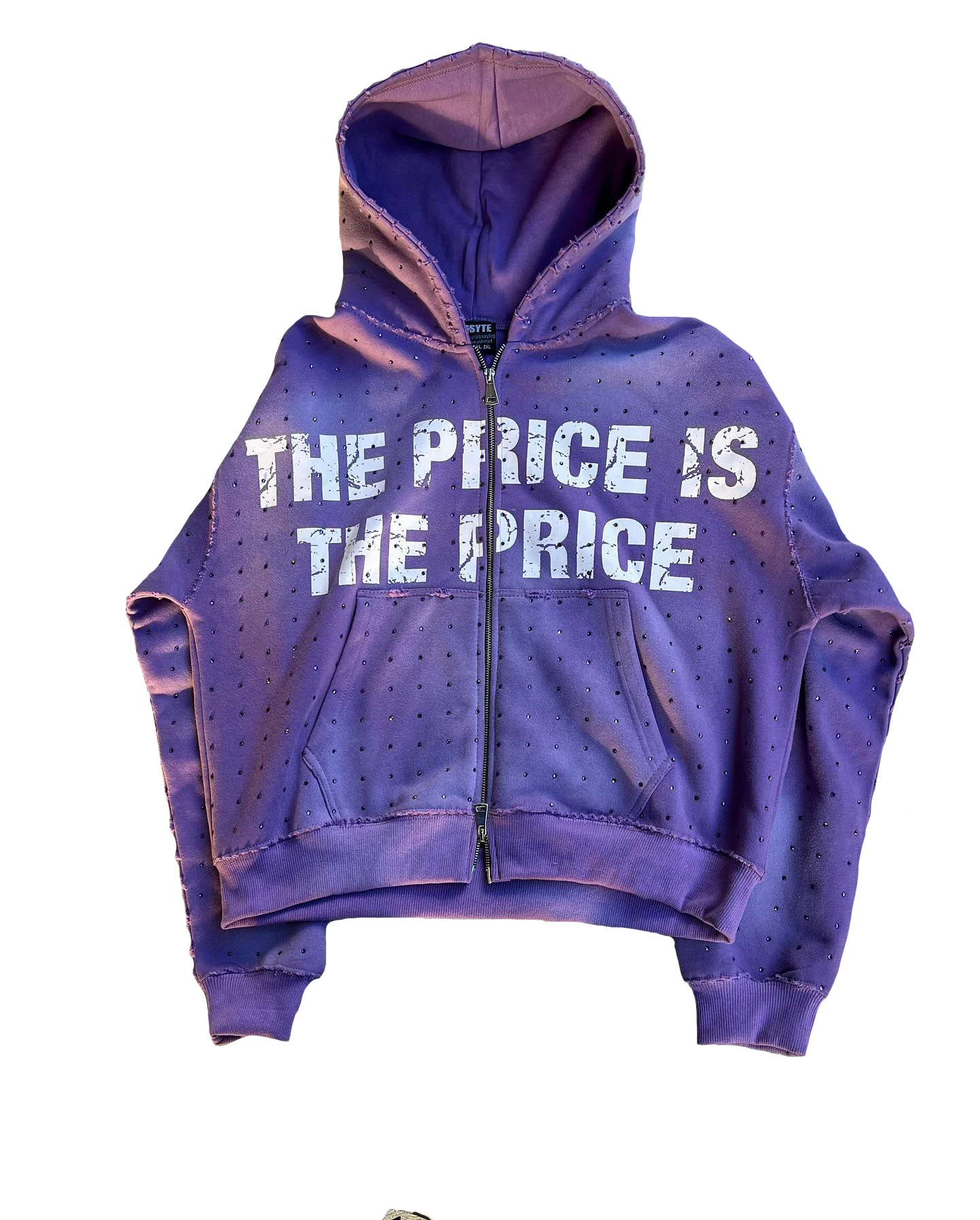 Мужская толстовка с капюшоном со стразами