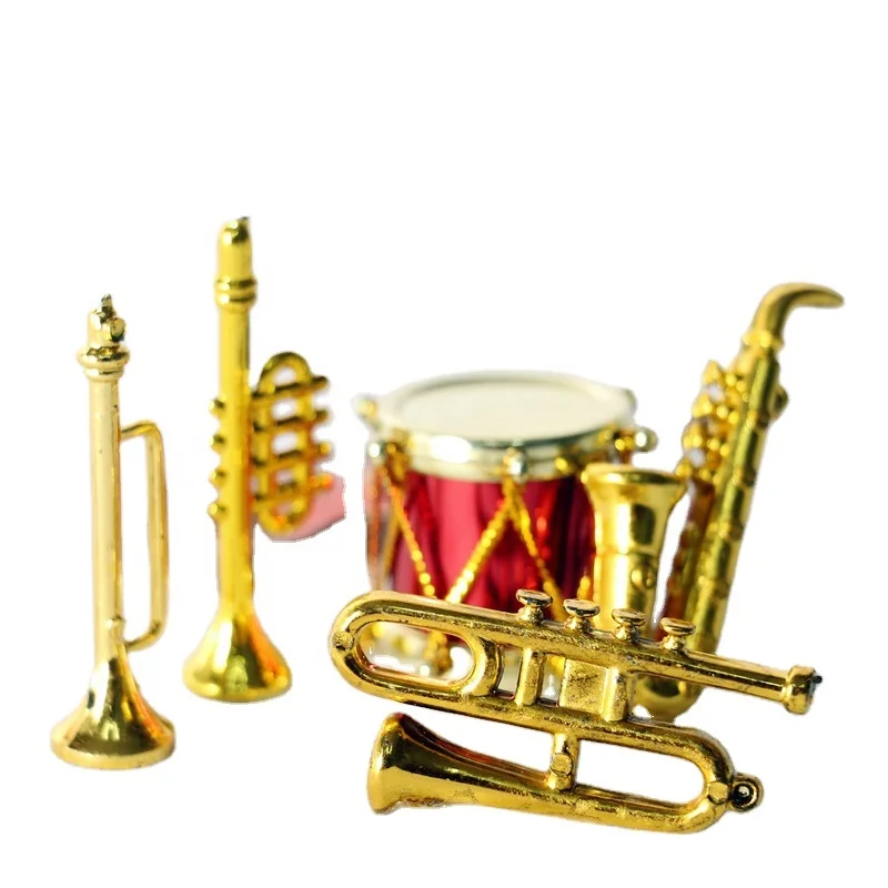 Most Favorable Doll House Mini Musical Instrument Plastic Mini Toy Saxophone Miniature Musical Instruments Shooting Props
