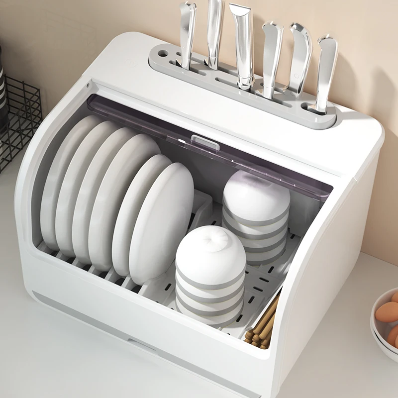 Multi-functional cupboards bowl kitchen plastic cutlery storage box organizer with cover