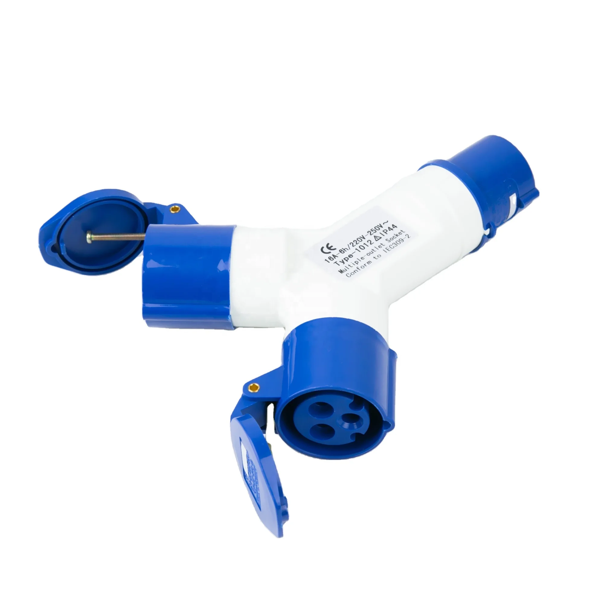 Type 1013-2  ip44 220v-415v 2P+E  2way 16A 2pin multi plug socket