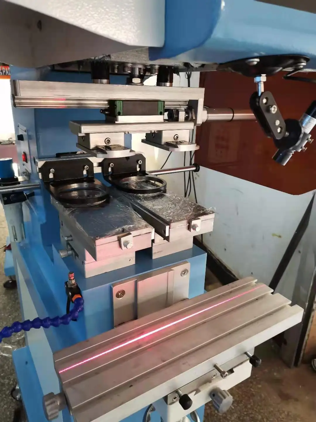 2-color neck label tampo printer pad printing machine for clothes stand