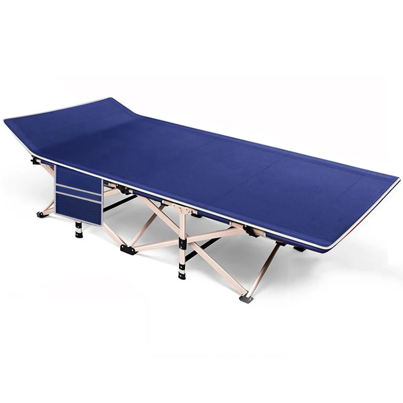 Hot Sale Portable Camp Cot Sleeping Folding Camping Bed Aluminum Alloy Luxury Single Lounge Fishing Outdoor Adult Carton Modern
