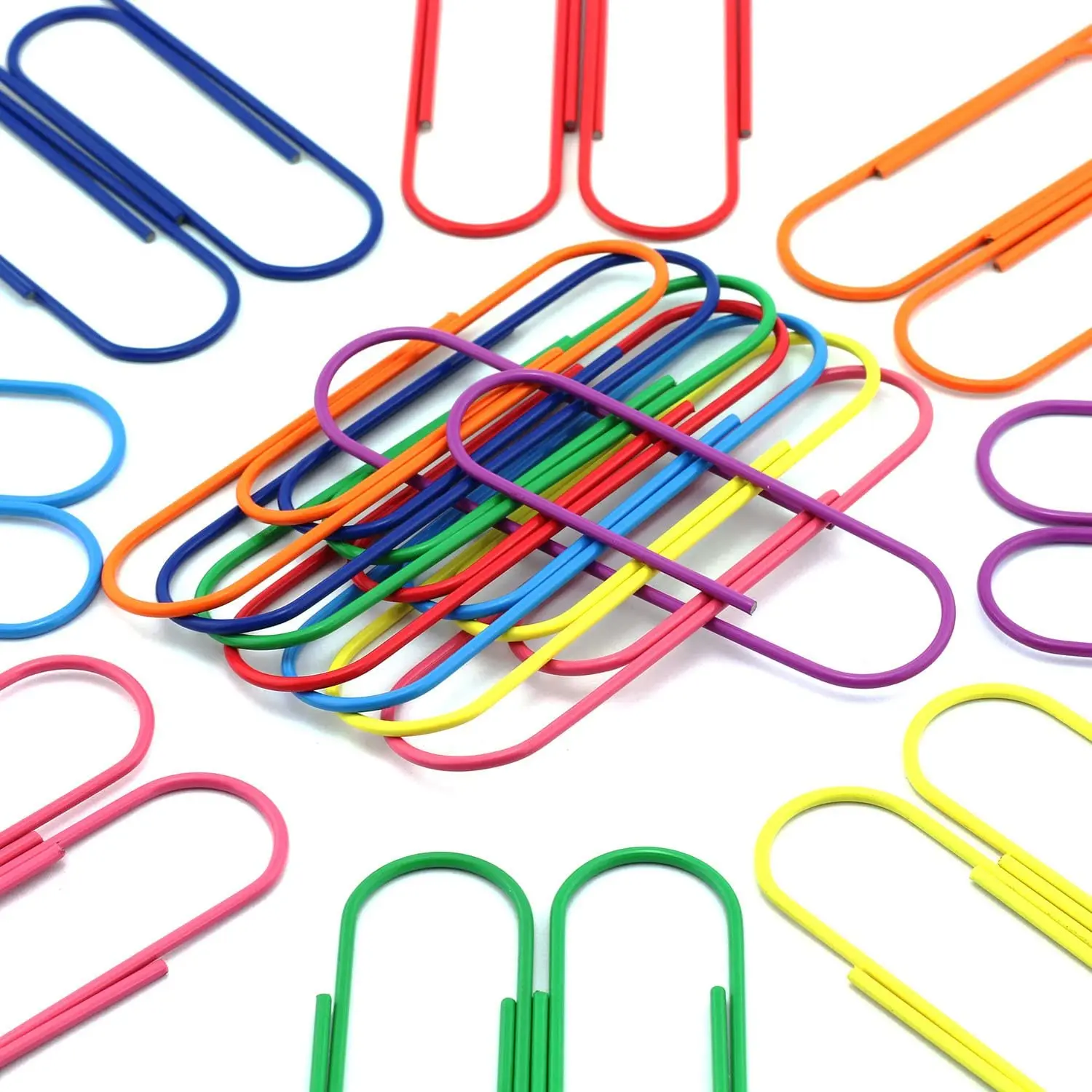 Hot selling colored mini office and school  paperclip plastic paper clip