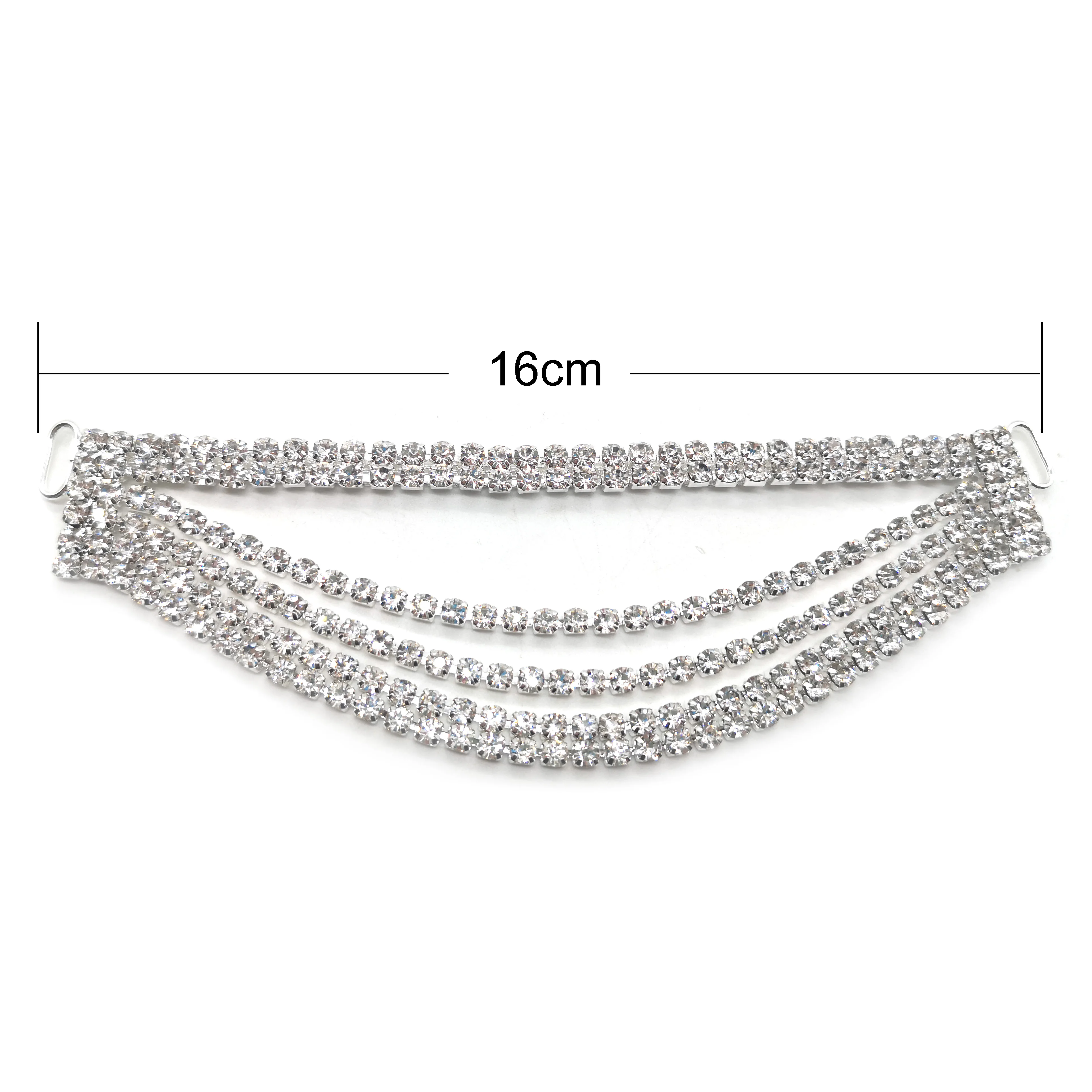 Custom size and design bikini connectors diamante rhinestone bikini connector for bikini accessories