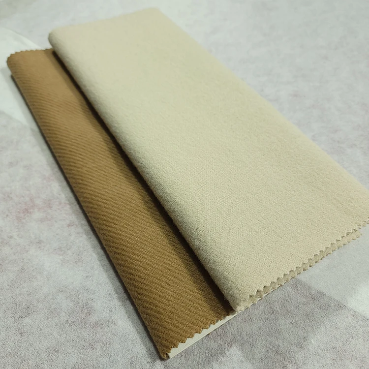 2022 high quality fashion recycling 100% polyester wool appearance soft hand twill fabric for clothing