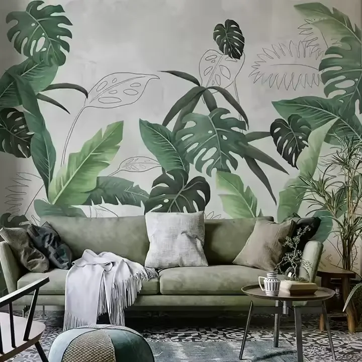 Custom Vinyl Wallpaper Self Adhesive wall Sticker Pvc Wall Paper Wallpaper Coating For Home Decor