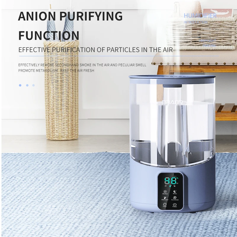 Smart Tuya Wifi Control Top Filling Aroma Diffuser 4L Transparent Water Tank Cool Warm Mist Home Ultrasonic Air Humidifier