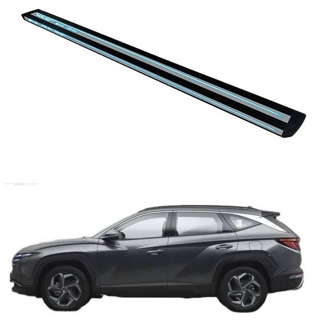 2019 Led Deployable Electric Running Board Nerf Bar Powder Coated 100% Waterproof Black Fit for HYUNDA Santa Fe HYUNDAI Palisade