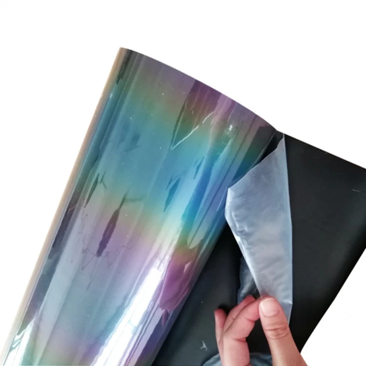 Rainbow Color Reflective HTV Heat Transfer Vinyl Material For T-shirt